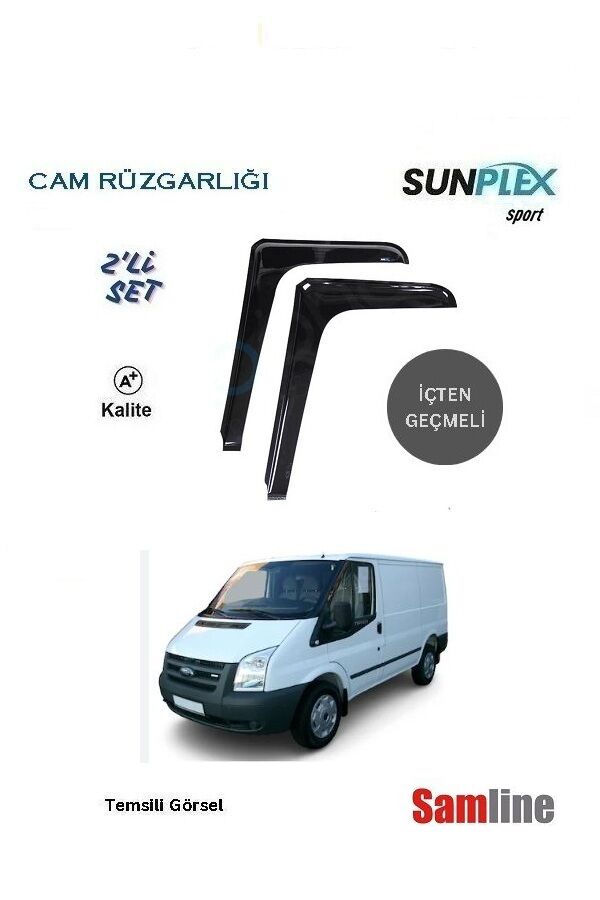 Cam Rüzgarlığı 2'li Set Ford Transit Panelvan (2007-2013) L Tipi Fitil içine Geçmeli