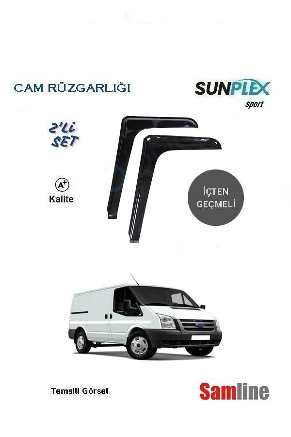 Cam Rüzgarlığı 2'li Set Ford Transit Panelvan (2007-2013) L Tipi Fitil içine Geçmeli