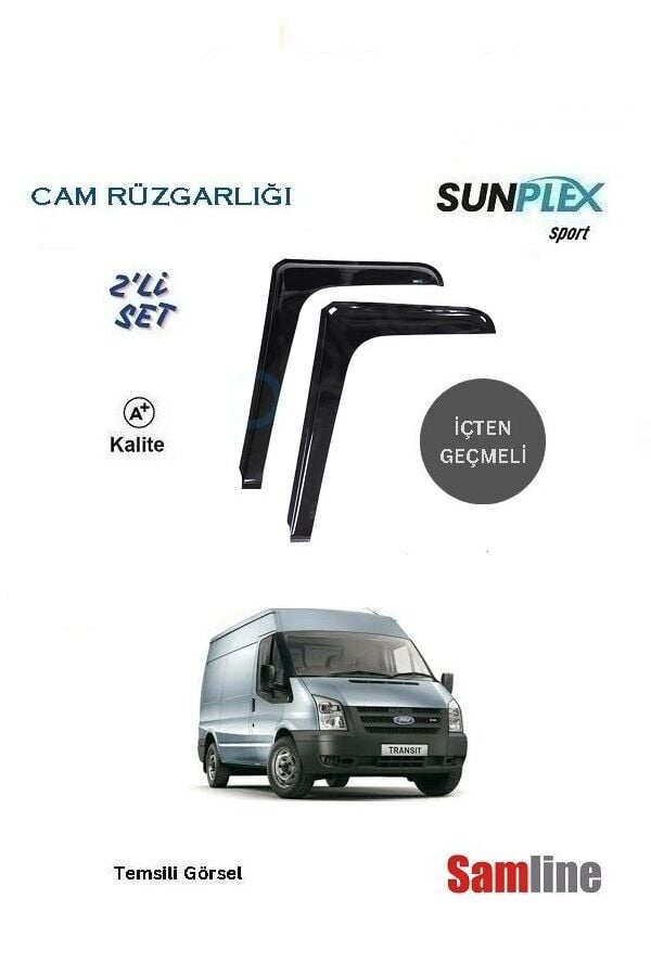 Cam Rüzgarlığı 2'li Set Ford Transit Panelvan (2007-2013) L Tipi Fitil içine Geçmeli