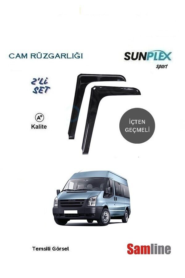 Cam Rüzgarlığı 2'li Set Ford Transit Minibüs (2007-2013) L Tipi Fitil içine Geçmeli