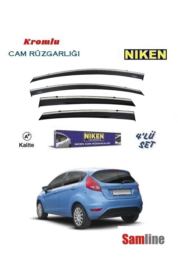 Cam Rüzgarlığı Kromlu 4'lü Set Ford Fiesta (2013-2017) NİKEN