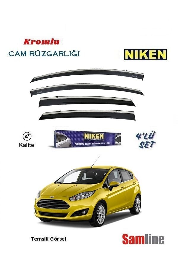 Cam Rüzgarlığı Kromlu 4'lü Set Ford Fiesta (2013-2017) NİKEN