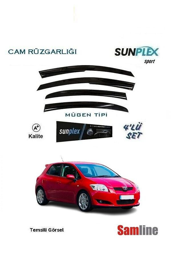 Cam Rüzgarlığı 4'lü Set Toyota Auris (2006-2010) SUNPLEX