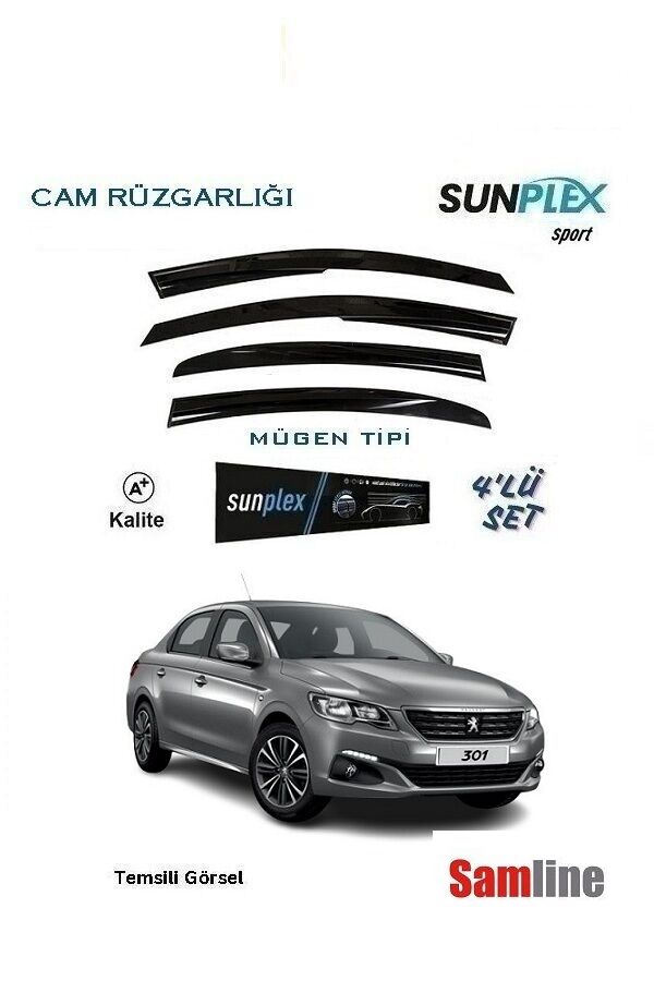 Cam Rüzgarlığı 4'lü Set Peugeot 301 (2017-2020)