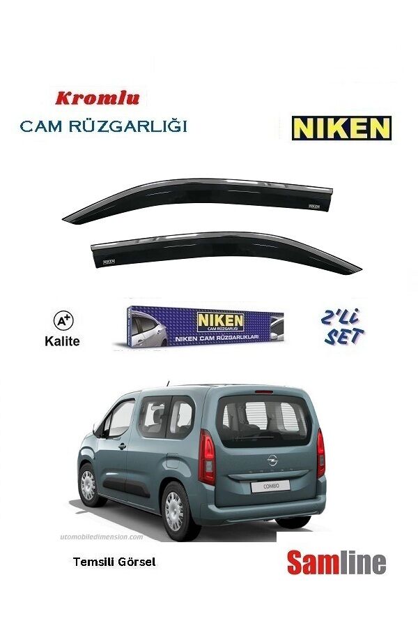 Cam Rüzgarlığı Kromlu 2'li Set Opel Combo Combi (2019-2024)