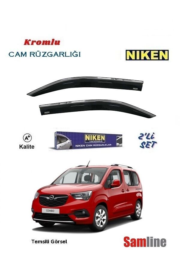 Cam Rüzgarlığı Kromlu 2'li Set Opel Combo Combi (2019-2024)