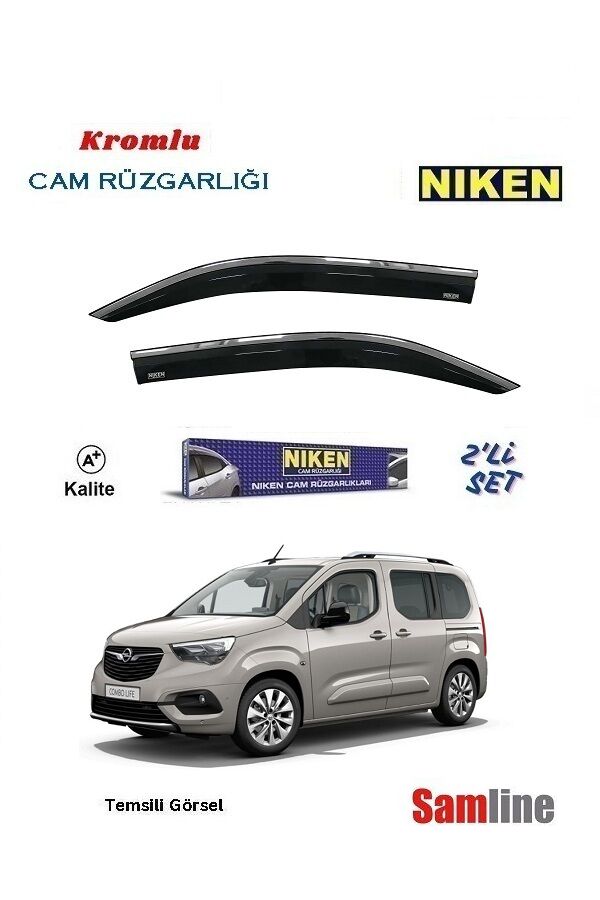 Cam Rüzgarlığı Kromlu 2'li Set Opel Combo Combi (2019-2024)