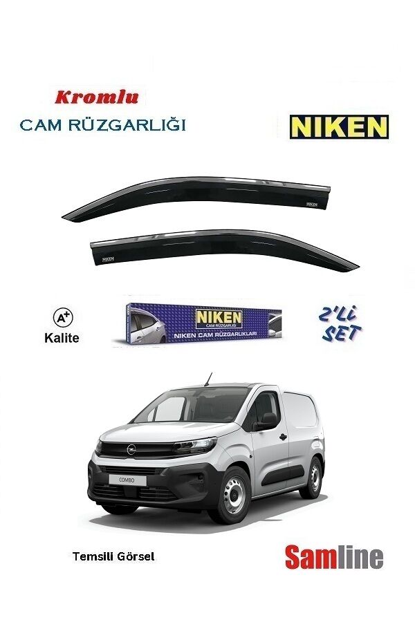 Cam Rüzgarlığı Kromlu 2'li Set Opel Yeni Combo Cargo (2024-2025)