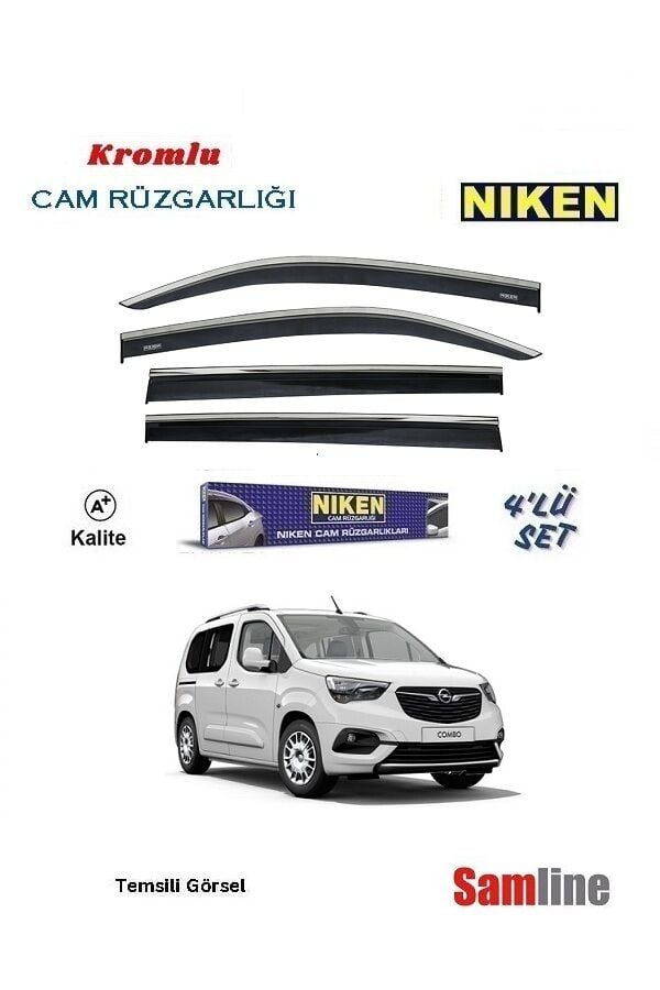 Cam Rüzgarlığı Kromlu 4'lü Set Opel Combo Combi (2019-2024)