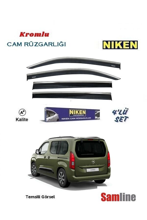 Cam Rüzgarlığı Kromlu 4'lü Set Opel Yeni Combo Combi (2024-2025)