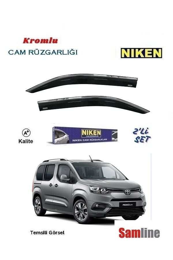 Cam Rüzgarlığı Kromlu 2'li Set Toyota Proace City Combi (2021-2024)