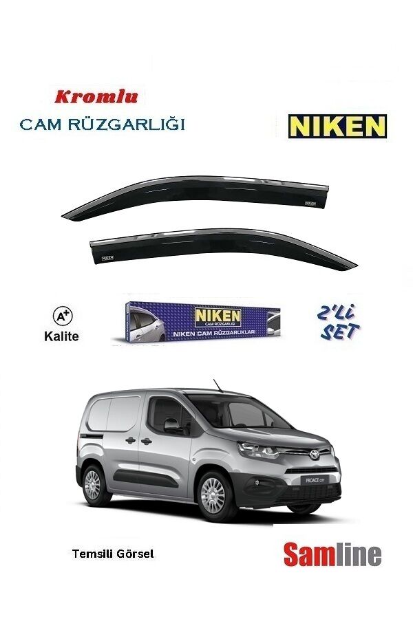 Cam Rüzgarlığı Kromlu 2'li Set Toyota Proace City Cargo (2021-2024)