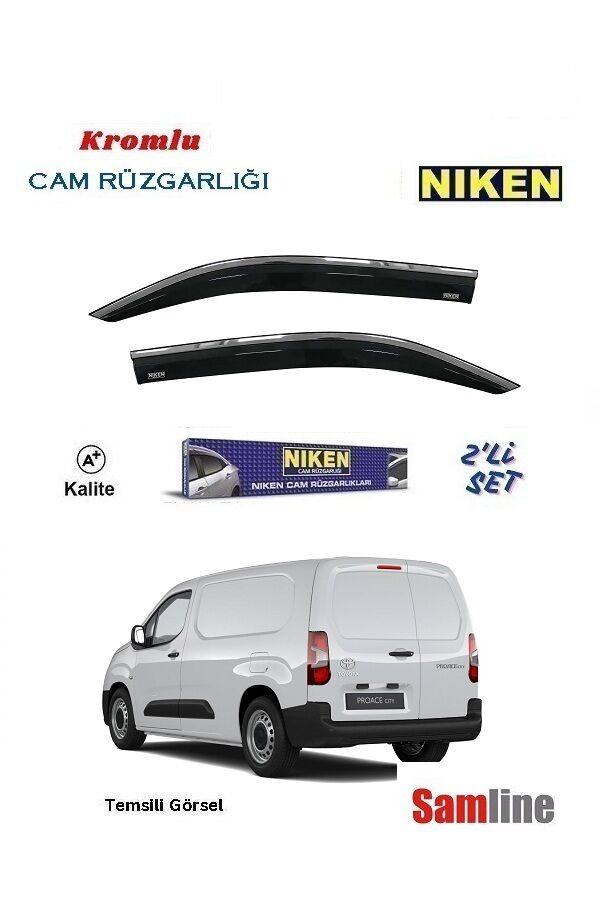 Cam Rüzgarlığı Kromlu 2'li Set Toyota Yeni Proace City Cargo (2024-2025)