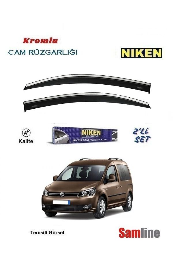 Cam Rüzgarlığı Kromlu 2'li Set Volkswagen Caddy (2011-2015)