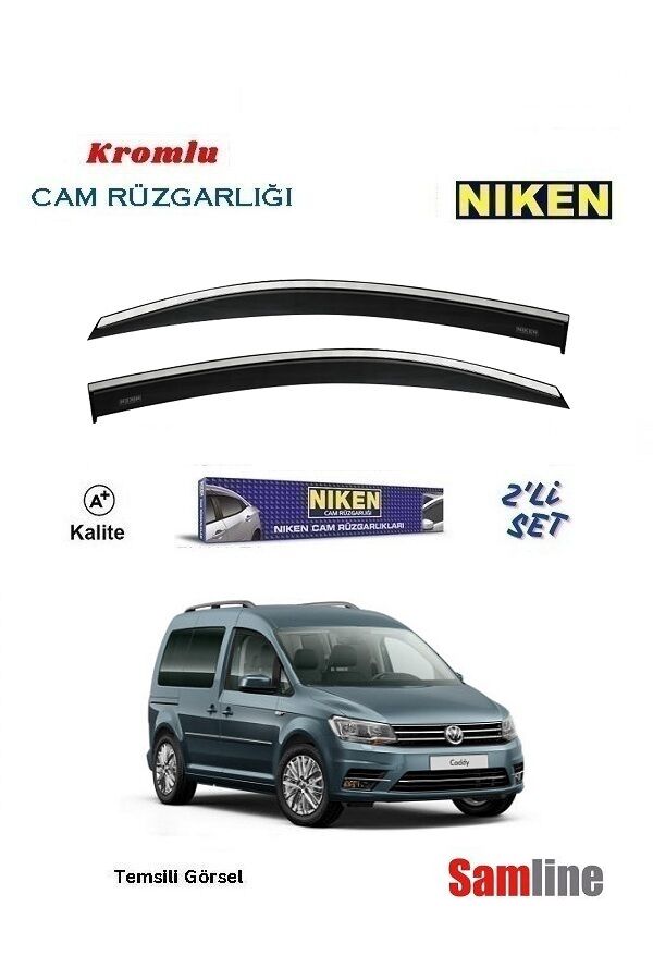 Cam Rüzgarlığı Kromlu 2'li Set Volkswagen Caddy (2015-2020)