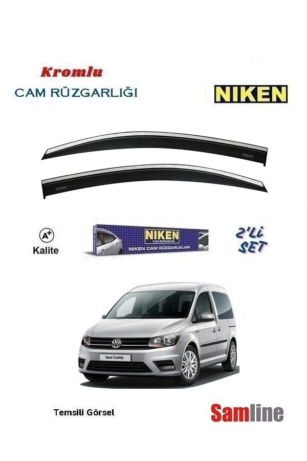 Cam Rüzgarlığı Kromlu 2'li Set Volkswagen Caddy (2015-2020)