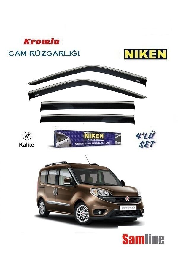 Cam Rüzgarlığı Kromlu 4'lü Set Fiat Doblo II Combi (2015-2023)