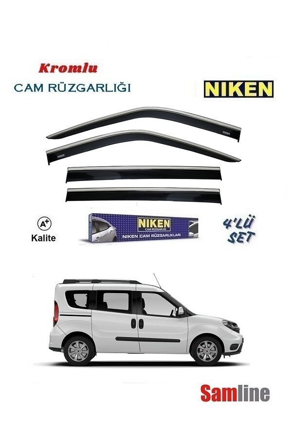 Cam Rüzgarlığı Kromlu 4'lü Set Fiat Doblo II Combi (2015-2023)