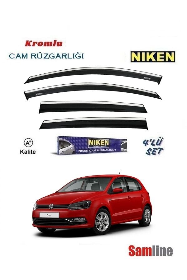 Cam Rüzgarlığı Kromlu 4'lü Set Volkswagen Polo (2014-2017) NİKEN