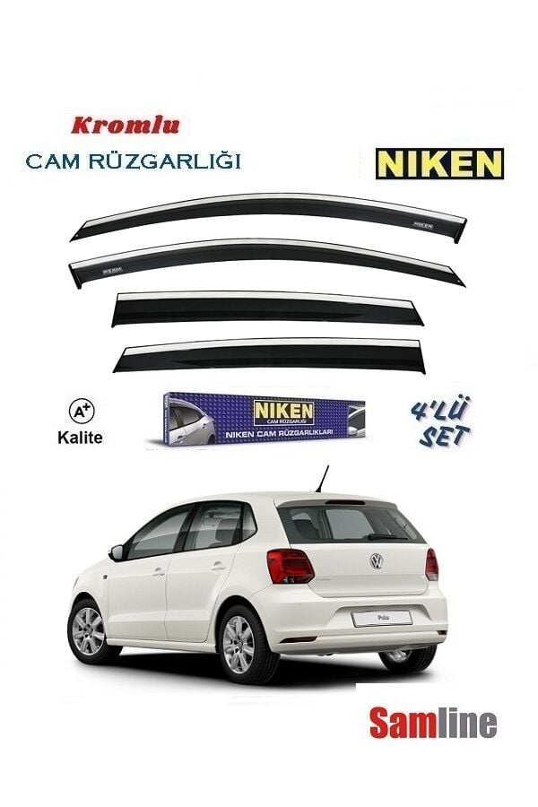 Cam Rüzgarlığı Kromlu 4'lü Set Volkswagen Polo (2014-2017) NİKEN