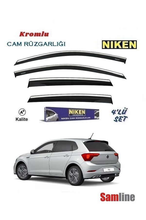Cam Rüzgarlığı Kromlu 4'lü Set Volkswagen Polo (2021-2024) NİKEN