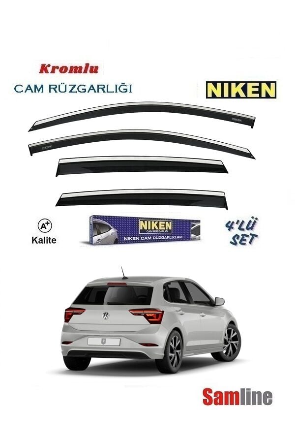 Cam Rüzgarlığı Kromlu 4'lü Set Volkswagen Polo (2021-2024) NİKEN