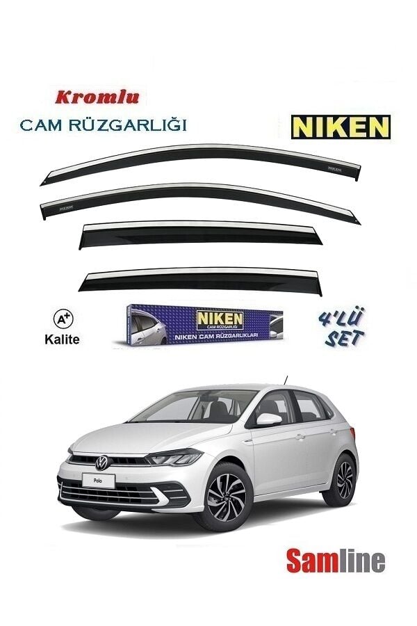 Cam Rüzgarlığı Kromlu 4'lü Set Volkswagen Polo (2021-2024) NİKEN