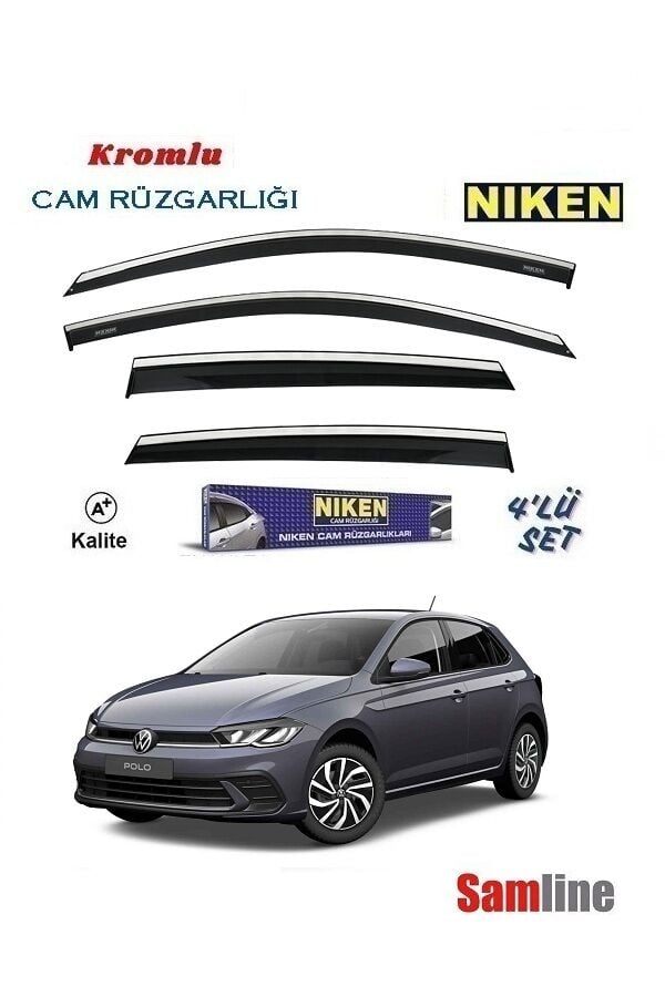 Cam Rüzgarlığı Kromlu 4'lü Set Volkswagen Polo (2021-2024) NİKEN