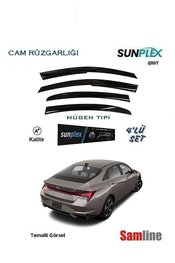 Cam Rüzgarlığı 4'lü Set Hyundai Elantra (2021-2022-2023)