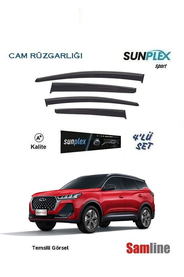 Cam Rüzgarlığı 4'lü Set Chery Tiggo 7 Pro Max (2024)