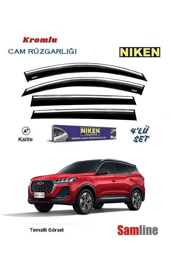 Cam Rüzgarlığı Kromlu 4'lü Set Chery Tiggo 7 Pro Max (2024)