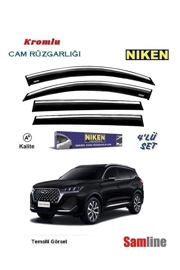 Cam Rüzgarlığı Kromlu 4'lü Set Chery Tiggo 7 Pro Max (2024)
