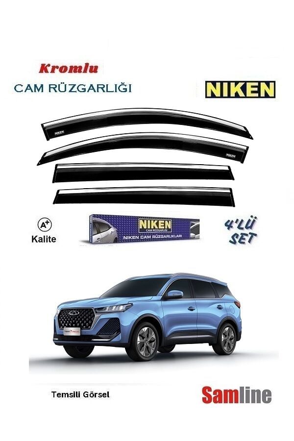 Cam Rüzgarlığı Kromlu 4'lü Set Chery Tiggo 7 Pro Max (2024)