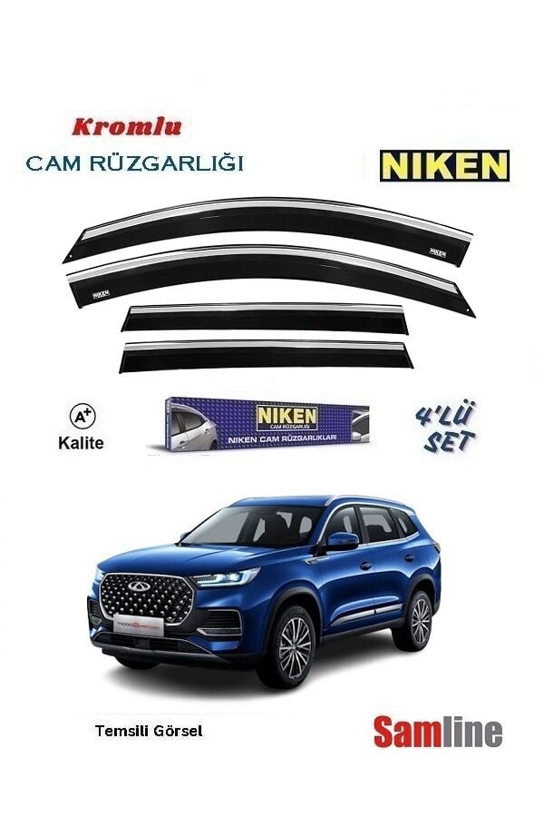 Cam Rüzgarlığı Kromlu 4'lü Set Chery Tiggo 8 Pro Max (2024)