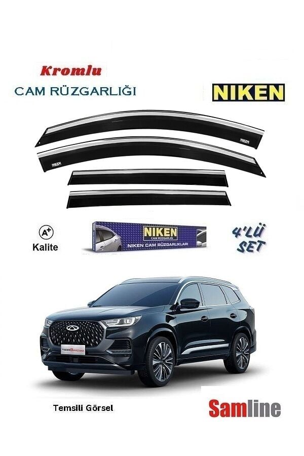 Cam Rüzgarlığı Kromlu 4'lü Set Chery Tiggo 8 Pro Max (2024)
