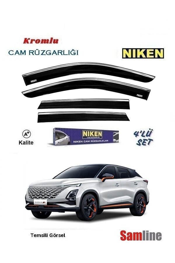 Cam Rüzgarlığı Kromlu 4'lü Set Chery Omoda 5 Pro (2024)