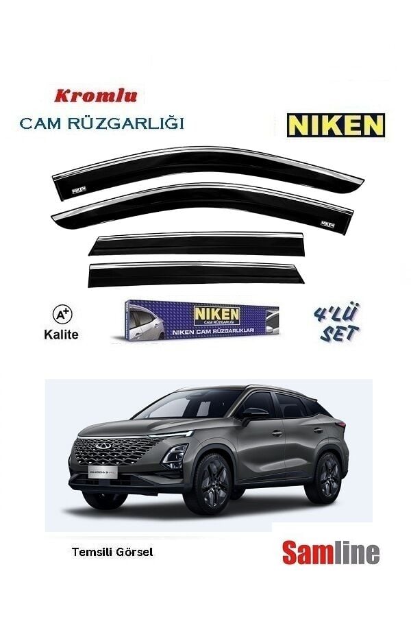 Cam Rüzgarlığı Kromlu 4'lü Set Chery Omoda 5 Pro (2024)