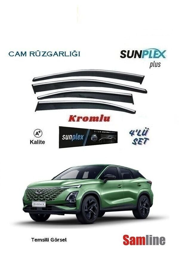 Cam Rüzgarlığı Kromlu 4'lü Set Chery Omoda 5 (2023-2024) SUNPLEX