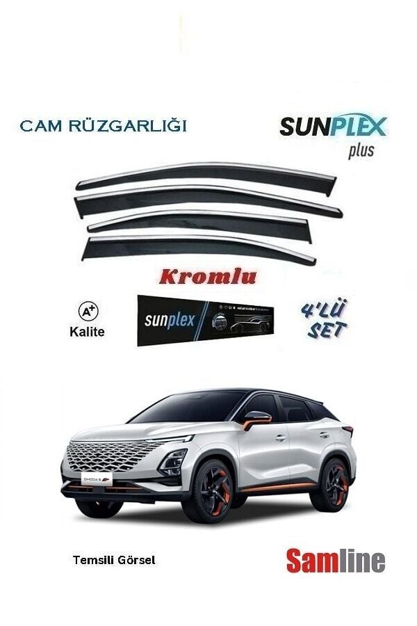 Cam Rüzgarlığı Kromlu 4'lü Set Chery Omoda 5 (2023-2024) SUNPLEX