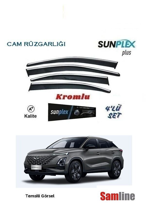 Cam Rüzgarlığı Kromlu 4'lü Set Chery Omoda 5 Pro (2024) SUNPLEX