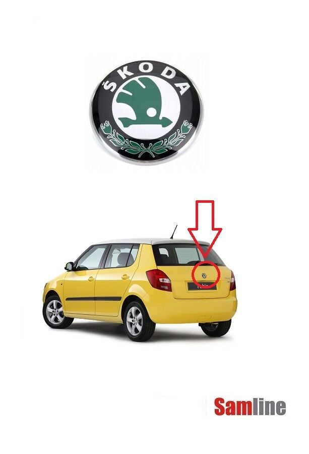 Amblem,Arka Skoda Fabıa MK2 HB-Combi (2008-2012) Bagaj Logosu Arması