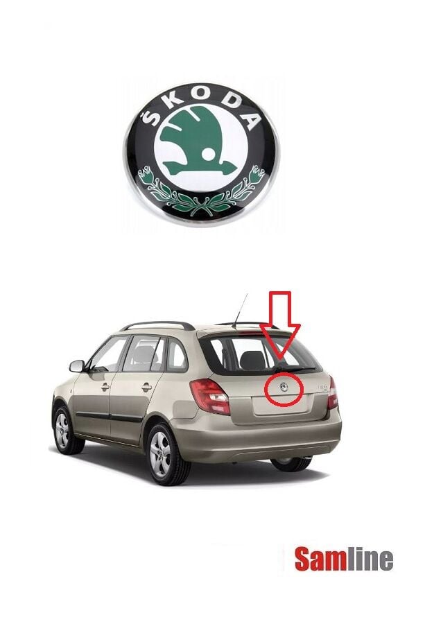 Amblem,Arka Skoda Fabıa MK2 HB-Combi (2008-2012) Bagaj Logosu Arması