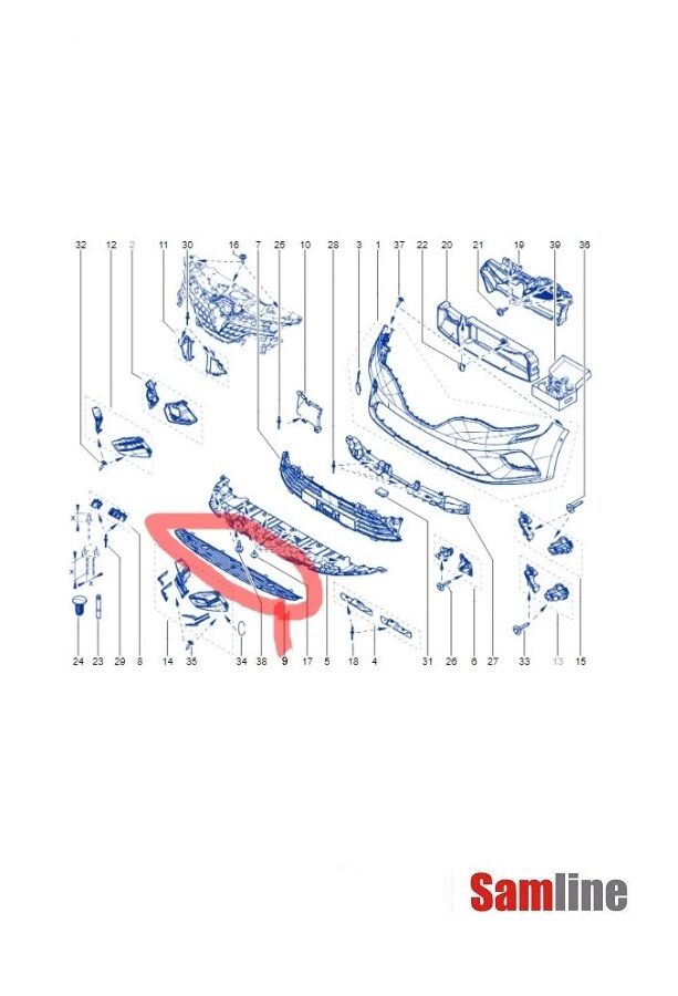 Ön Tampon Alt Arka Bakaliti Renault Clio V 2020-->>  628207620R