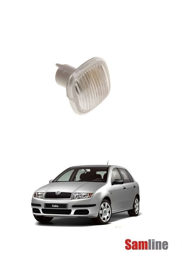 Sinyal Lambası Yan (Beyaz) Skoda Fabıa I (2001-2007) Çamurluk Sinyali