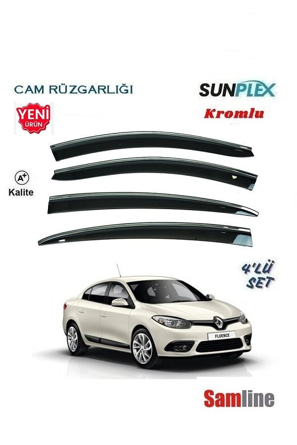 Cam Rüzgarlığı Kromlu 4'lü Set Reanault Fluence (2009-2016) SUNPLEX