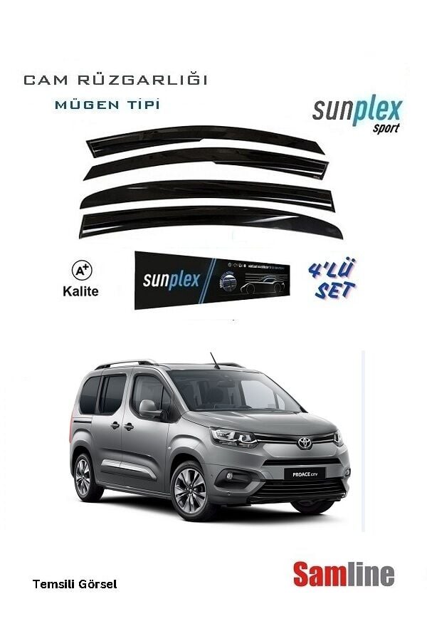 Cam Rüzgarlığı 4'lü Set Toyota Proace City (2021-2024) Suplex Sport