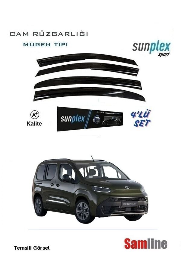 Cam Rüzgarlığı 4'lü Set Yeni Toyota Proace City (2024-2025) Suplex Sport