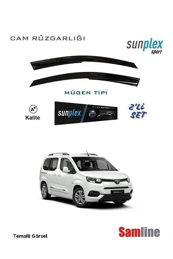 Cam Rüzgarlığı 2'li Set Toyota Proace City (2021-2024) Sunplex Sport