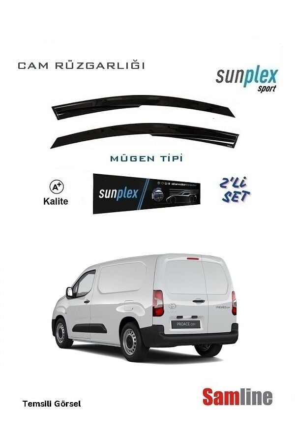 Cam Rüzgarlığı 2'li Set Toyota Proace City Cargo (2021-2024) Sunplex Sport