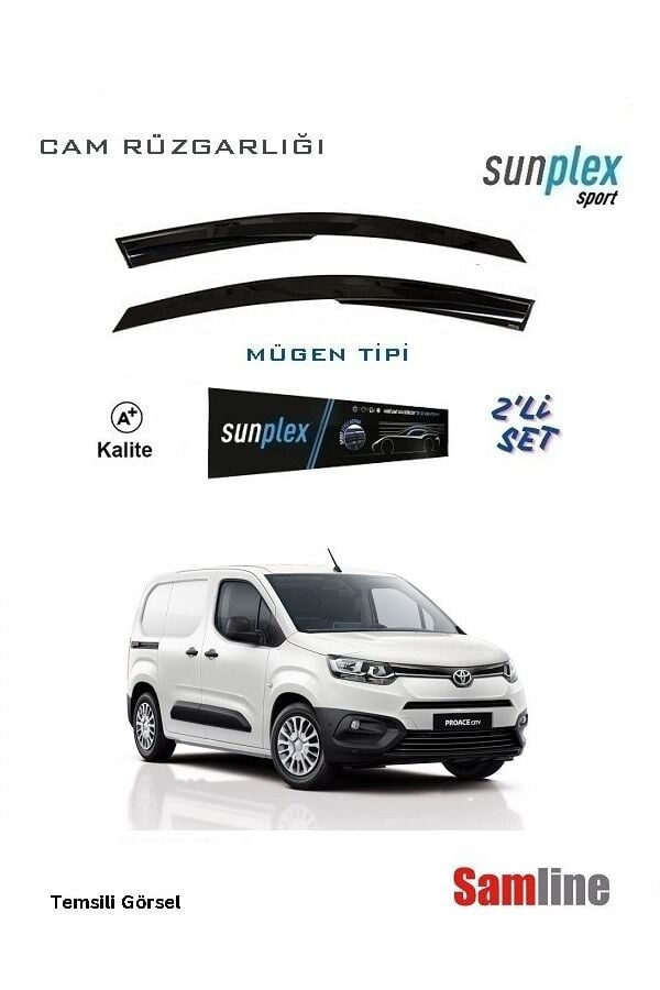 Cam Rüzgarlığı 2'li Set Toyota Proace City Cargo (2021-2024) Sunplex Sport